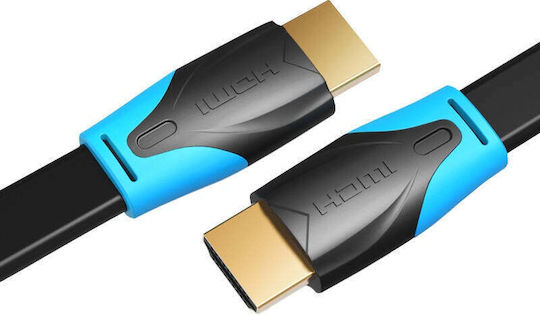 Vention HDMI 2.0 Premium High Speed 4K 60Hz HDR Flat Cable HDMI Male - HDMI Male 3m Black