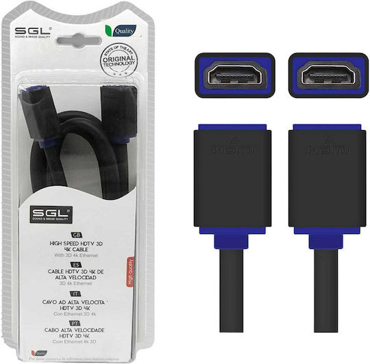 SGL Кабел HDMI мъжки - HDMI мъжки 3м Черен