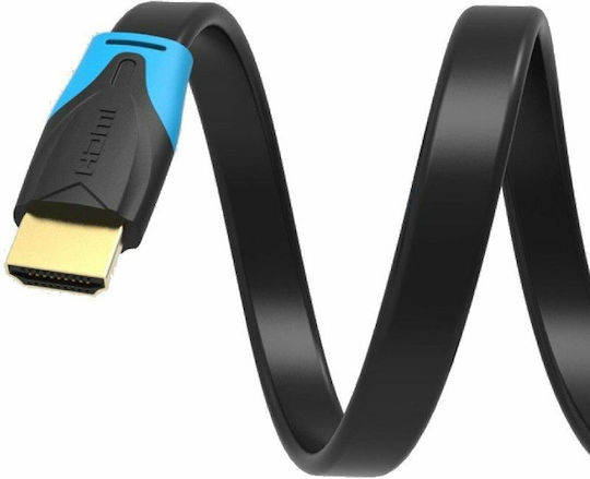 Vention HDMI 2.0 Premium High Speed 4K 60Hz HDR Flat Cable HDMI Male - HDMI Male 3m Black