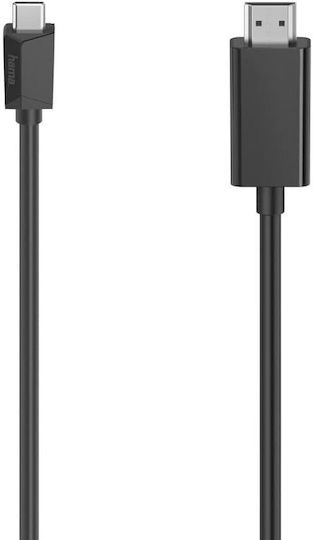 HAMA Cablu HDMI de sex masculin - USB-C 1m Negru