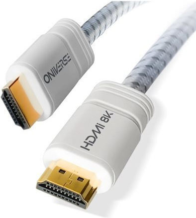 Oniverse HDMI 2.1 Ultra High Speed 48Gbps 4K 120Hz HDR VRR Kabel HDMI-Stecker - HDMI-Stecker 3m Weiß
