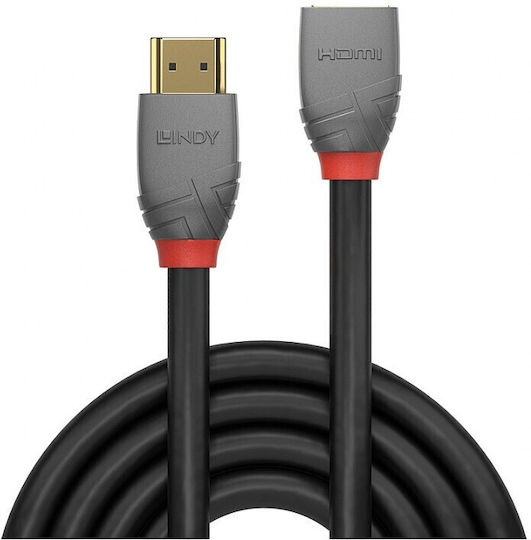 Lindy HDMI 2.0 Premium High Speed 4K 60Hz HDR Kabel HDMI-Stecker - HDMI-Stecker 0,5m Grau