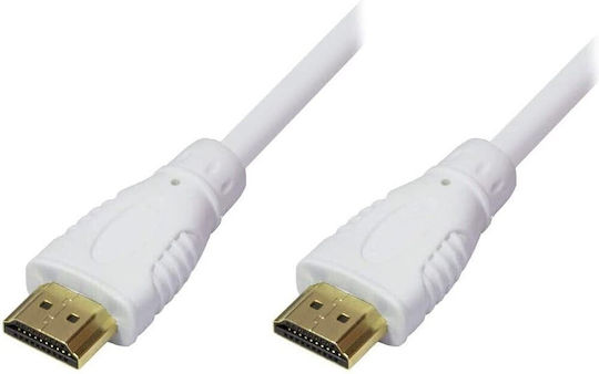 Manhattan Кабел HDMI мъжки - HDMI мъжки 3м Бял
