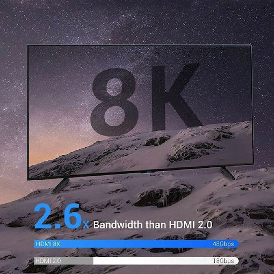 Vention HDMI 2.1 Ultra High Speed 48Gbps 4K 120Hz HDR VRR Cable HDMI male - HDMI male 2m Μπλε