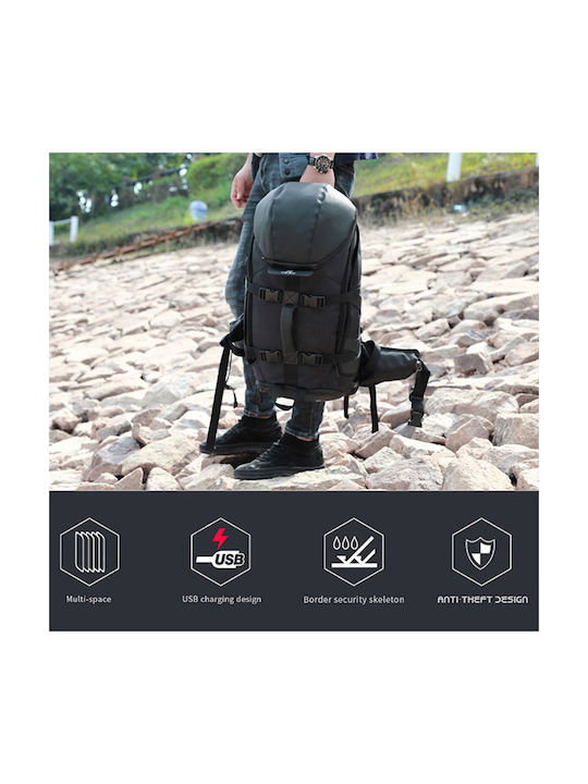 Ozuko Waterproof Mountaineering Backpack 40lt Black