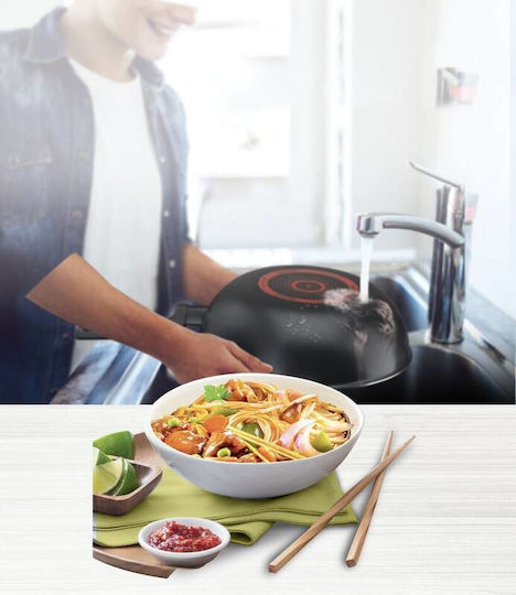 Tefal Simply Clean Wok din Aluminiu cu Strat Antiaderent 28cm