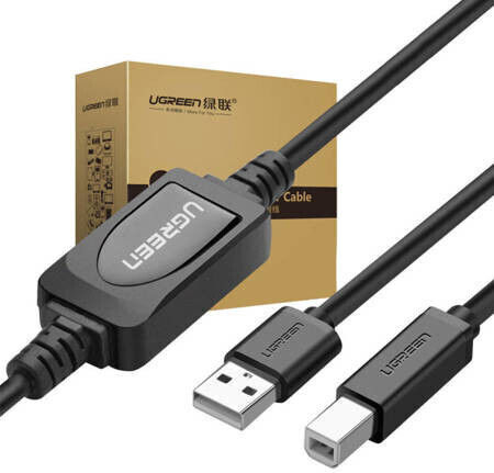 Ugreen USB 2.0 Cablu USB-A - USB-B Negru 15m 10362