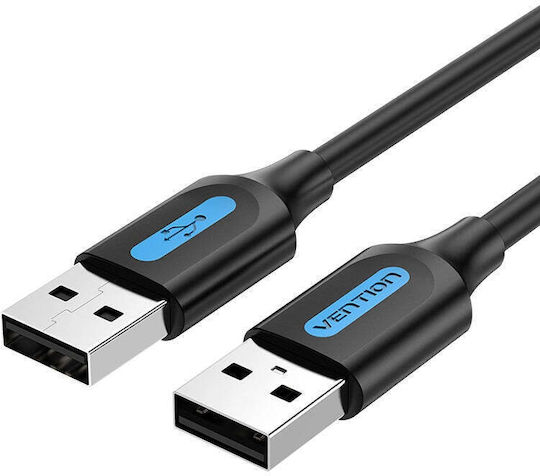 Vention USB 2.0 Cable USB-A Male - USB-A Male Black 0.25m COJBC