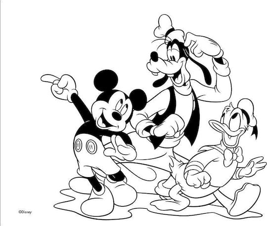 Mickey Zeichenblock 23x33 40 Blätter mit Auto-Schablone 2 Seiten Farbe 2 Designs
