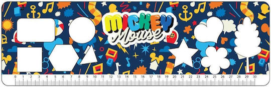 Mickey Zeichenblock 23x33 40 Blätter mit Auto-Schablone 2 Seiten Farbe 2 Designs
