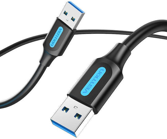Vention USB 3.0 Kabel USB-A-Stecker - USB-A-Stecker Schwarz 2m CONBH