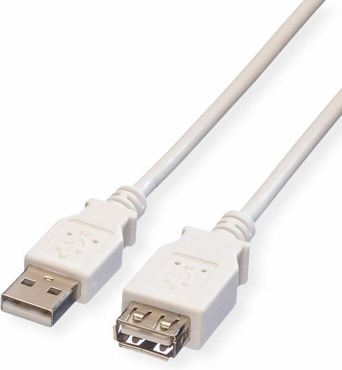 Roline USB 2.0 Cable USB-A male - USB-A female 0.8m (11.99.8946)