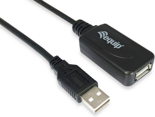 Equip USB 2.0 Kabel USB-A-Stecker - USB-A-Buchse Schwarz 15m 133311