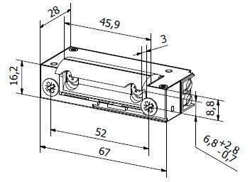 Hartte Xs00uw Series 12-24V AC/DC Electric Strike Switch