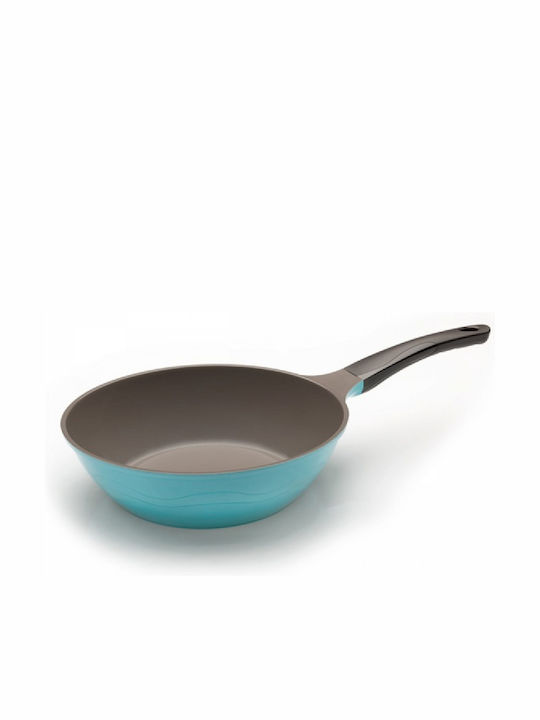 La Cena Wok από Αλουμίνιο με Κεραμική Επίστρωση Blue 28cm