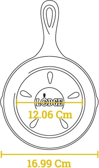 Lodge Pan made of Cast Iron 16.51cm