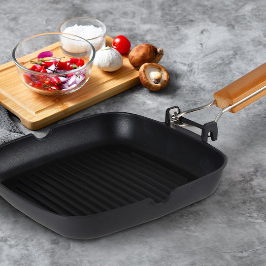 Bergner Grătar din Aluminiu Turnat cu Strat Antiaderent 24cm