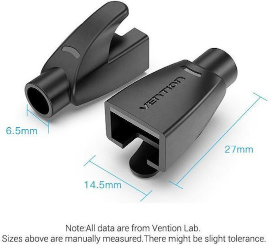 Vention IODB0-100 Cizmă de ușurare a tensiunii RJ45 Pachet de 100 negru 100buc (IODB0-100)