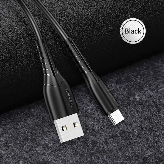 Usams Regular USB 2.0 to micro USB Cable Μαύρο 1m (US-SJ365)