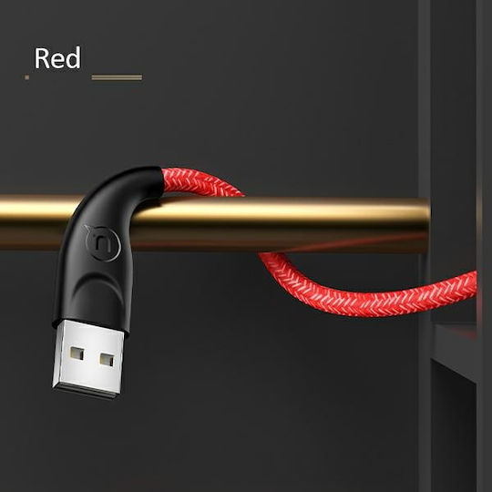 Usams SJ399 U41 Плетена USB 2.0 до микро USB кабел Червен 3м 1бр