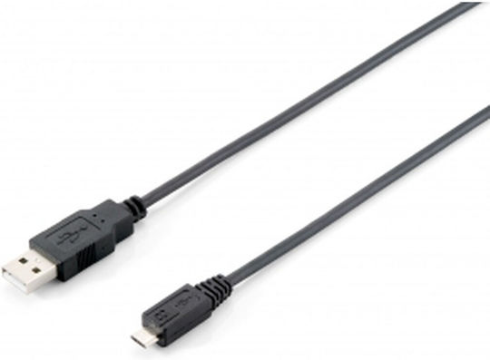 Equip 128523 Редовна USB 2.0 до микро USB кабел Черен 1.8м (128523) 1бр