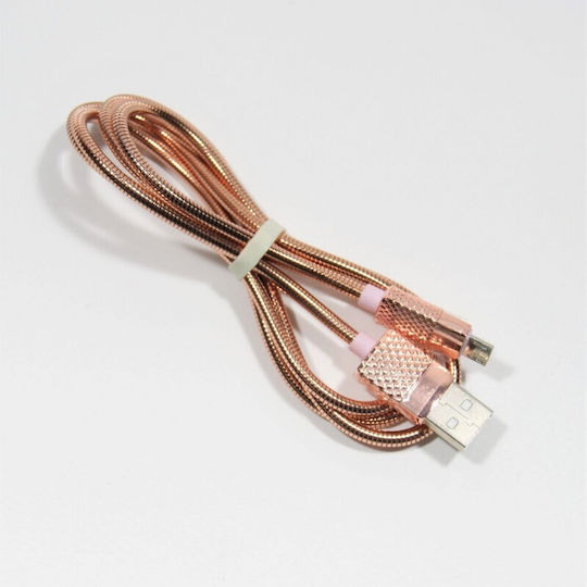 Awei CL-88 Braided USB 2.0 spre micro USB Cablu Rose Gold 1m (PH-CL-88) 1buc