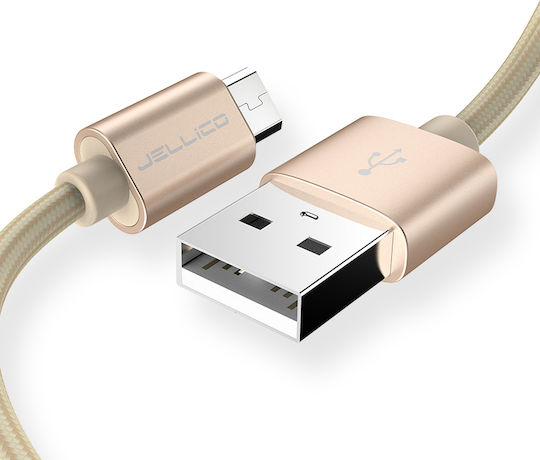 Jellico GS-10 Geflochten USB 2.0 auf Micro-USB-Kabel Gold 1m 1Stück