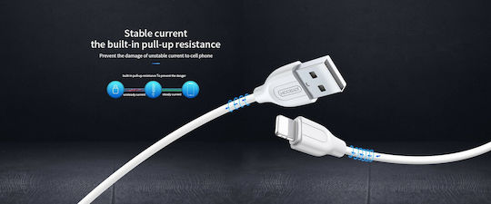Joyroom S-L352 Плетена USB 2.0 до микро USB кабел Бял 1м 1бр