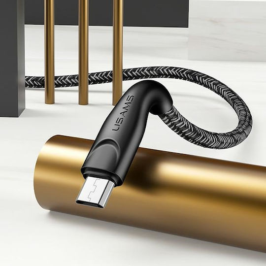 Usams U41 Braided USB 2.0 to micro USB Cable Κόκκινο 1m (SJ393USB02)