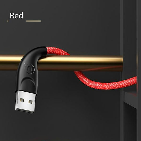 Usams U41 Geflochten USB 2.0 auf Micro-USB-Kabel Rot 2m (SJ396USB02) 1Stück
