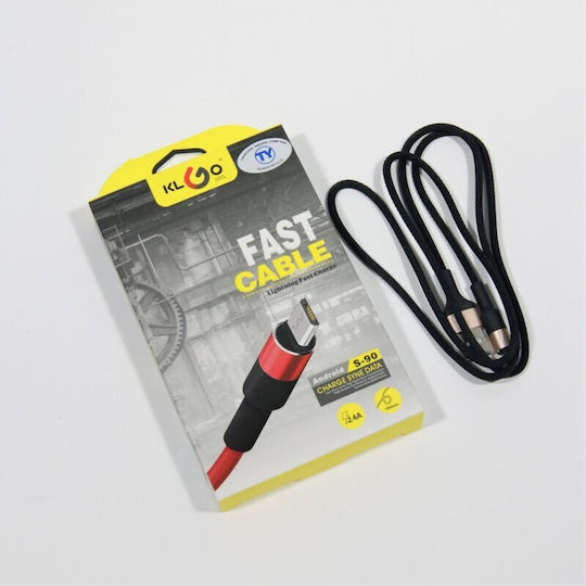 KLGO KLGO S-90 Редовна USB 2.0 до микро USB кабел Черен 1м 1бр