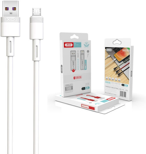 XO NB166 Regulär USB 2.0 auf Micro-USB-Kabel Weiß 1m (16.005.0095) 1Stück