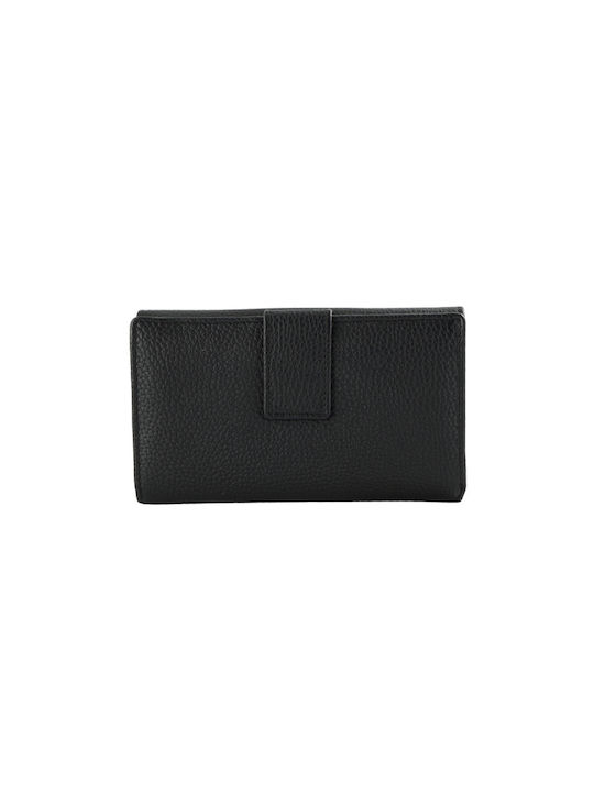 Ginis Large Leather Women's Wallet with RFID Black