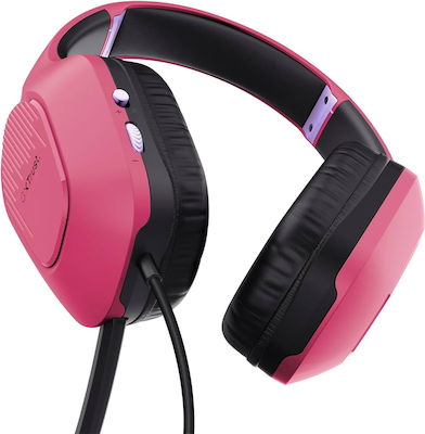 Trust GXT 415 Zirox Over Ear Gaming Headset with Connection 3.5mm Pink