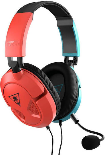 Turtle Beach Recon 50N Over Ear Gaming Headset with 3.5 mm Connectivity Red Blue for Nintendo Switch