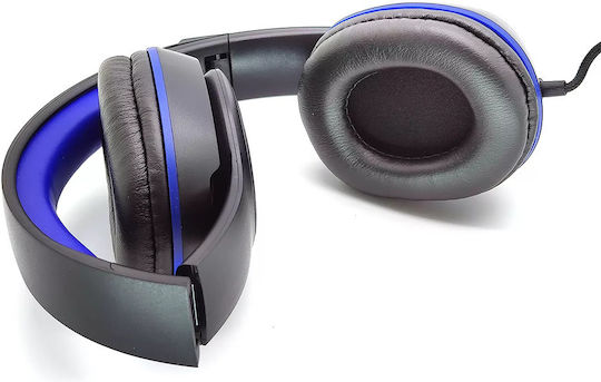 Ezra Konigsaigg K8001 Over Ear Gaming Headset με σύνδεση 2x3.5mm Μπλε