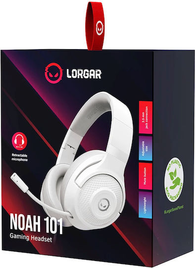 Lorgar Noah Über Ohr Gaming-Headset mit Verbindung 3,5mm Weiß