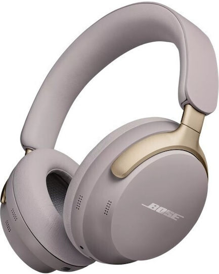 Bose QuietComfort Ultra Wireless / Wired Over Ear Headphones with 24 Hours Playing Time and Quick Charging Beige