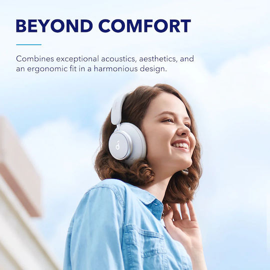 Soundcore by Anker Space Q45 Wireless / Wired Over Ear Headphones with 50 hours of Operation White