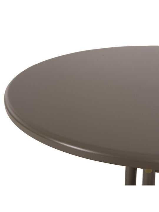 Lino Outdoor Dinner Free Standing Metal Table Champagne 60x60x70cm