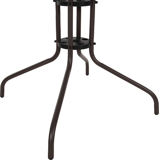 Tisch Café für kleine Außenbereiche Stabil Figo Brown 80x80cm