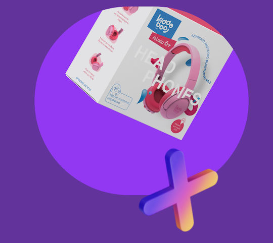 Kiddoboo KBHB02 Kabellos / Kabelgebunden Kinder Am Ohr Kopfhörer mit 20 Stunden Betriebszeit Rosa