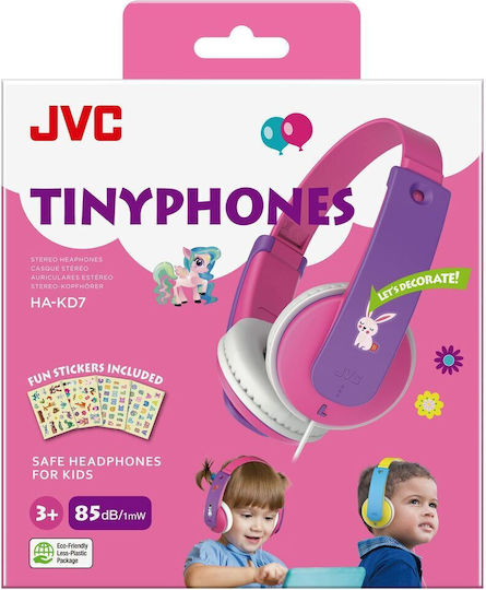 JVC HA-KD7 Wired On Ear Headphones Pink