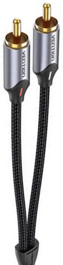 Vention Καλώδιο Ήχου 3.5mm male - 2x RCA male Γκρι 3m με Επίχρυσους Ακροδέκτες BCNBI