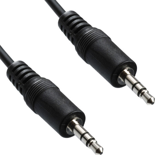 Cabletime Klinkenkabel 3,5mm Stecker - 3,5mm Stecker Schwarz 1m