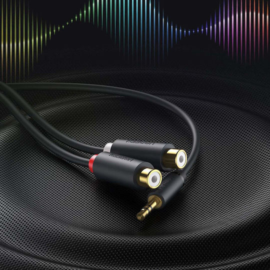 Ugreen 3.5mm Jack Cable 3.5mm Male - 2x RCA Male Gray 0.25m 10547