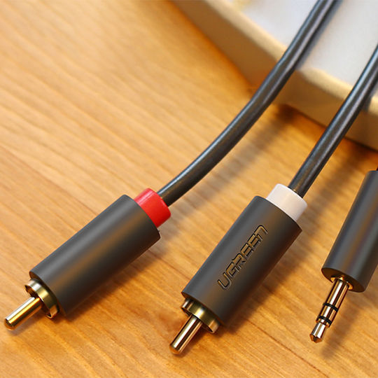Ugreen 3.5mm Male To 3.5mm Male Black Audio Cable 1m With Gold Plated Terminals 10772