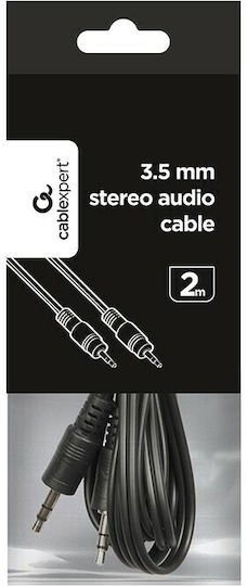 Cablexpert Καλώδιο Ήχου 3.5mm male - 3.5mm male Μαύρο 2m CA404-2M
