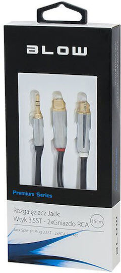 Blow 3,5mm Klinkenkabel - RCA-Buchse Schwarz 0,15m DM-91-240