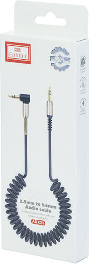 Earldom Καλώδιο Ήχου 3.5mm male - 3.5mm male Μαύρο 1m AUX23
